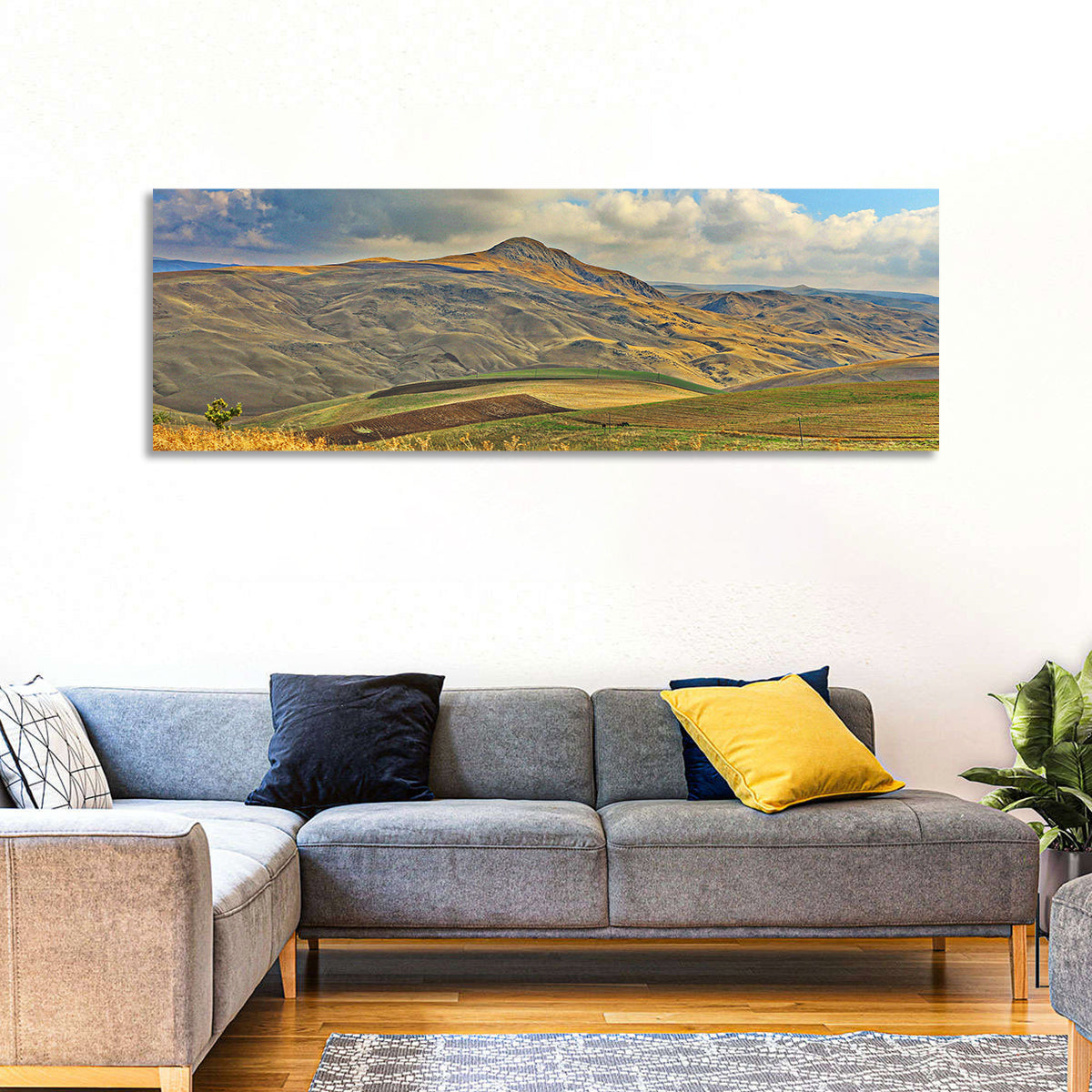 Shamakhi Valley Harvest Fields Wall Art