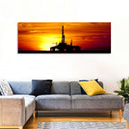 Offshore Oil Rig at Sunset Wall Art