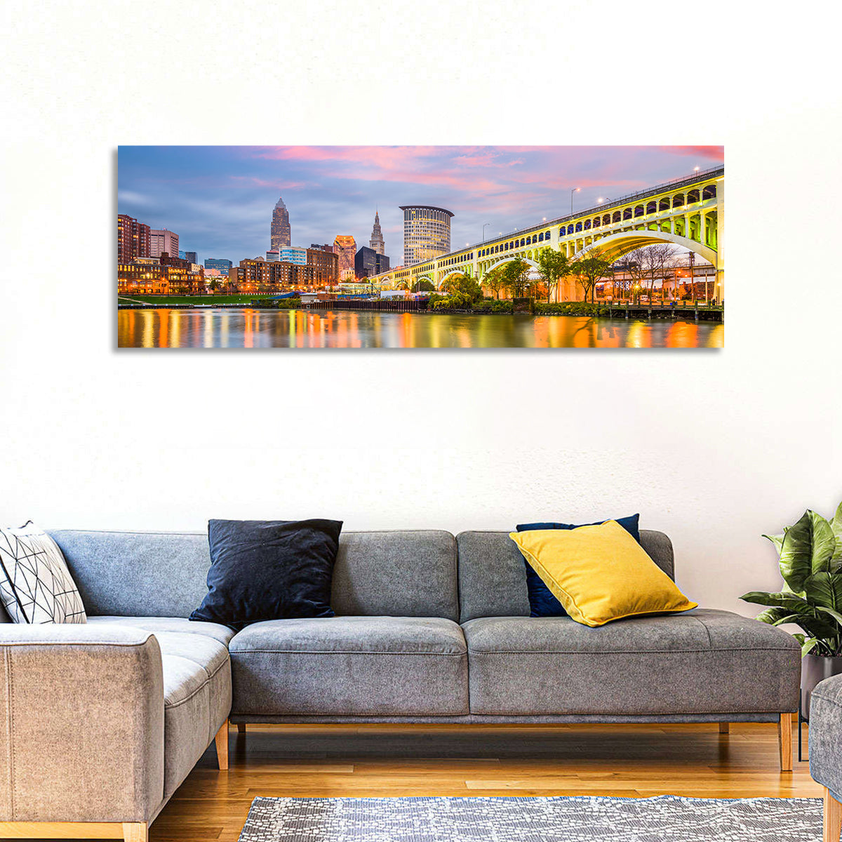 Cleveland Skyline at Dusk Wall Art