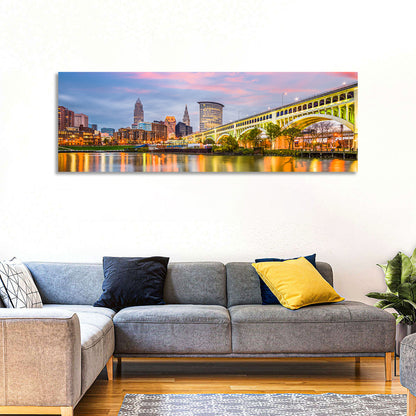 Cleveland Skyline at Dusk Wall Art