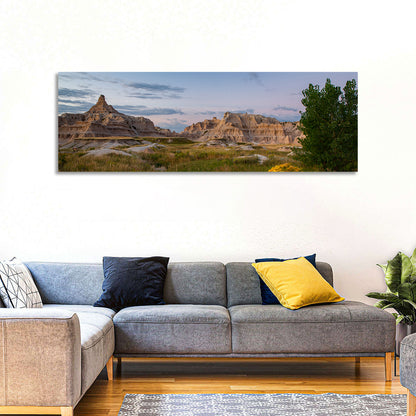 Badlands Golden Hour Meadow Wall Art