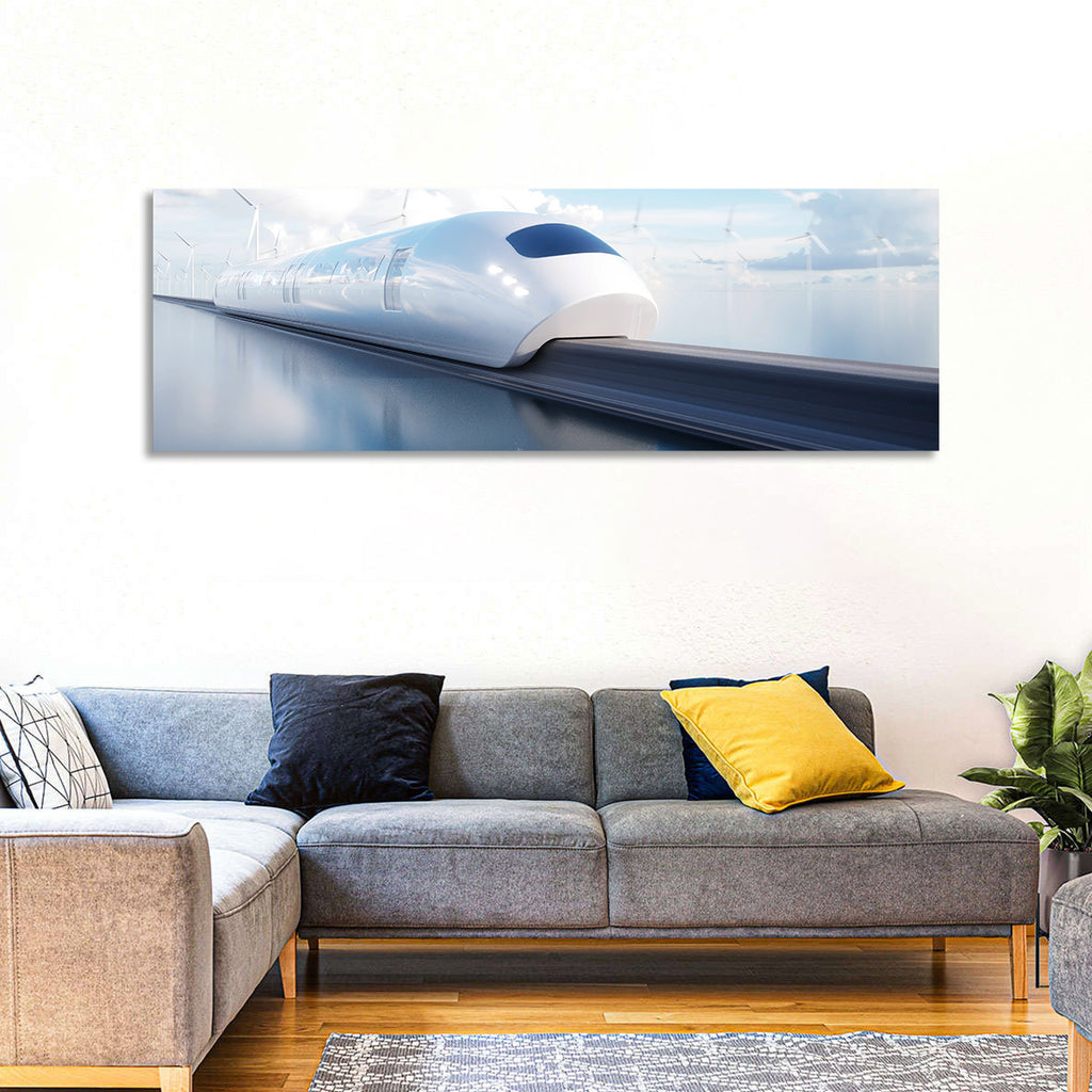 Futuristic Monorail Perspective Wall Art