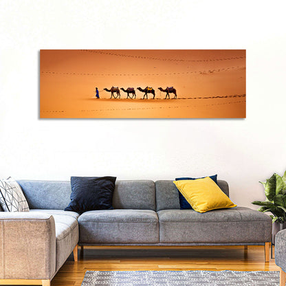 Camels In Sahara Desert Wall Art