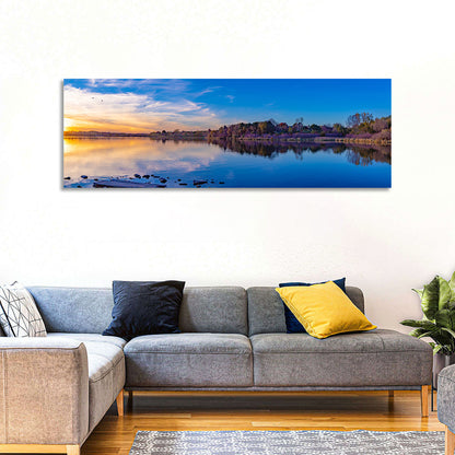 Lake Zorinsky Sunset Reflection Wall Art