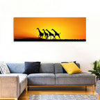 Savanna Giraffes at Sunset Wall Art