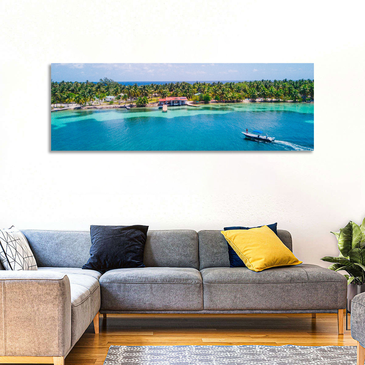 Belize Reef Island Pier Wall Art