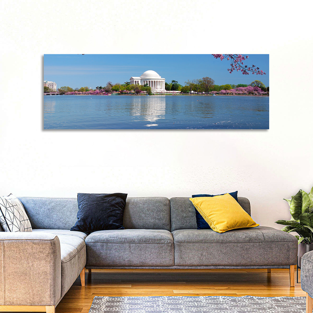 Thomas Jefferson Memorial with Cherry Blossoms Wall Art