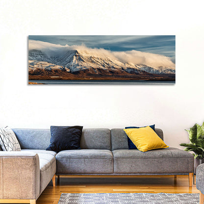 Reykjavik Golden Hour Mountains Wall Art
