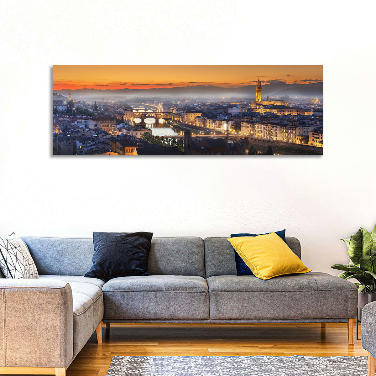 Florence Sunset Over the Arno Wall Art