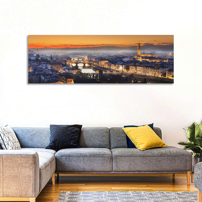 Florence Sunset Over the Arno Wall Art