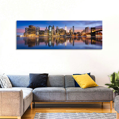 Manhattan Skyline at Twilight Wall Art
