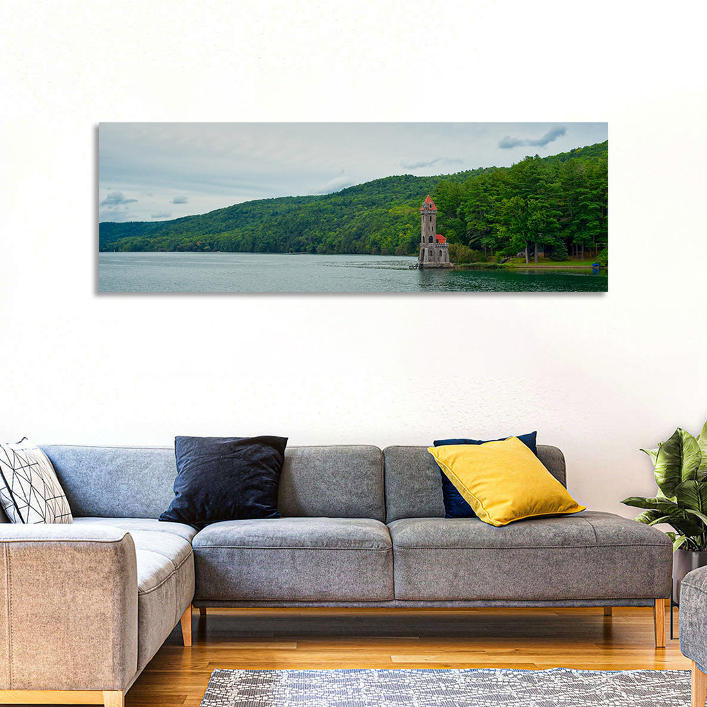 Otsego Lake View with Stone Tower Wall Art
