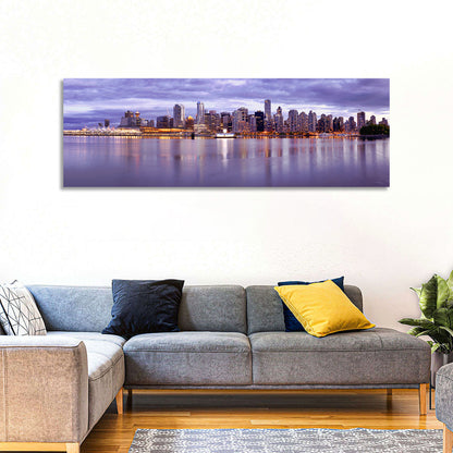 Vancouver Skyline at Twilight Wall Art