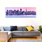 San Francisco Skyline at Lavender Dusk Wall Art
