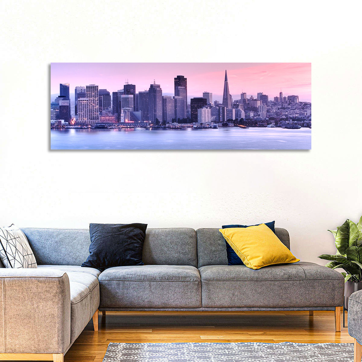 San Francisco Skyline at Lavender Dusk Wall Art