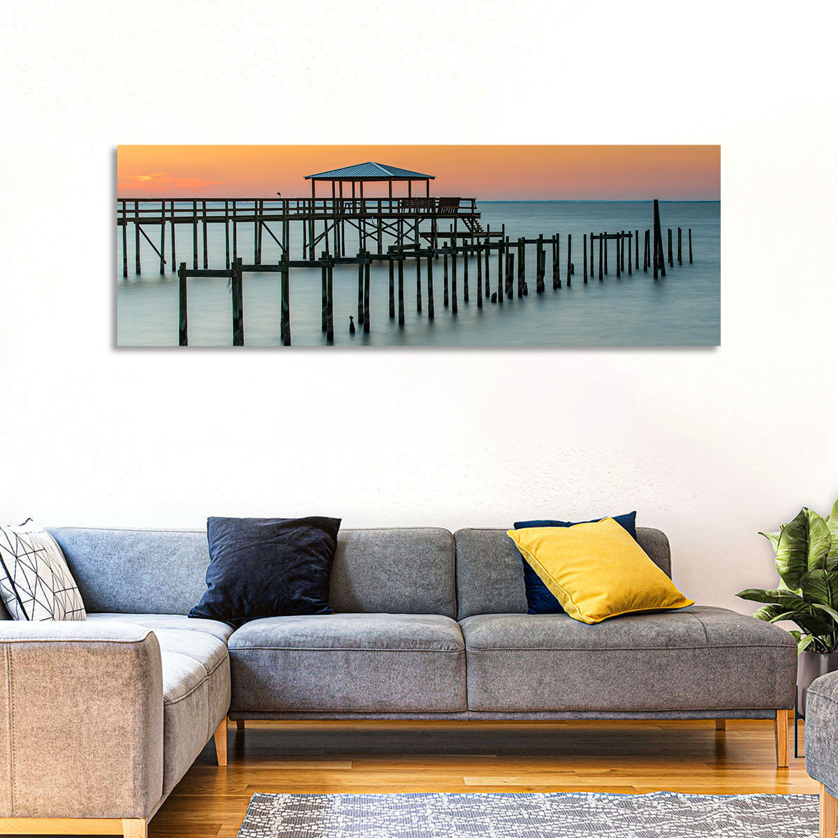 Fairhope Pier at Sunset Wall Art