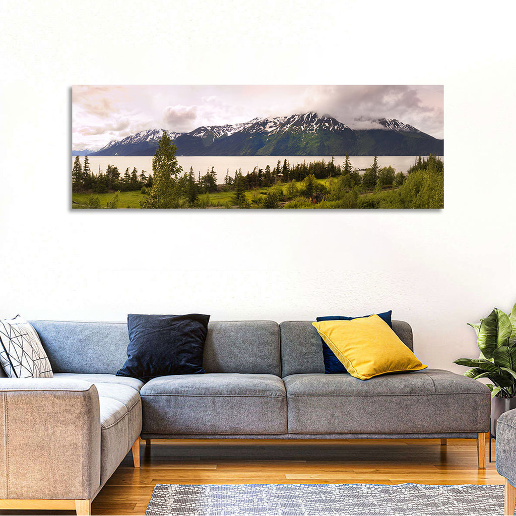 Alaska Mountain Lake View Wall Art