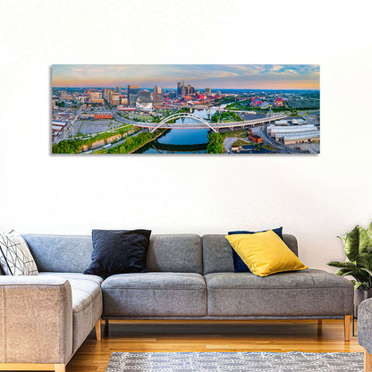 Nashville Skyline at Golden Hour Wall Art