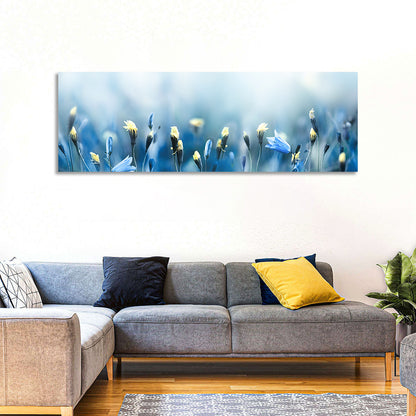 Blue Bellflowers and Yellow Buds Wall Art