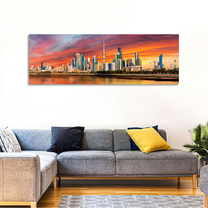 Shuwaikh Port at Dusk Wall Art