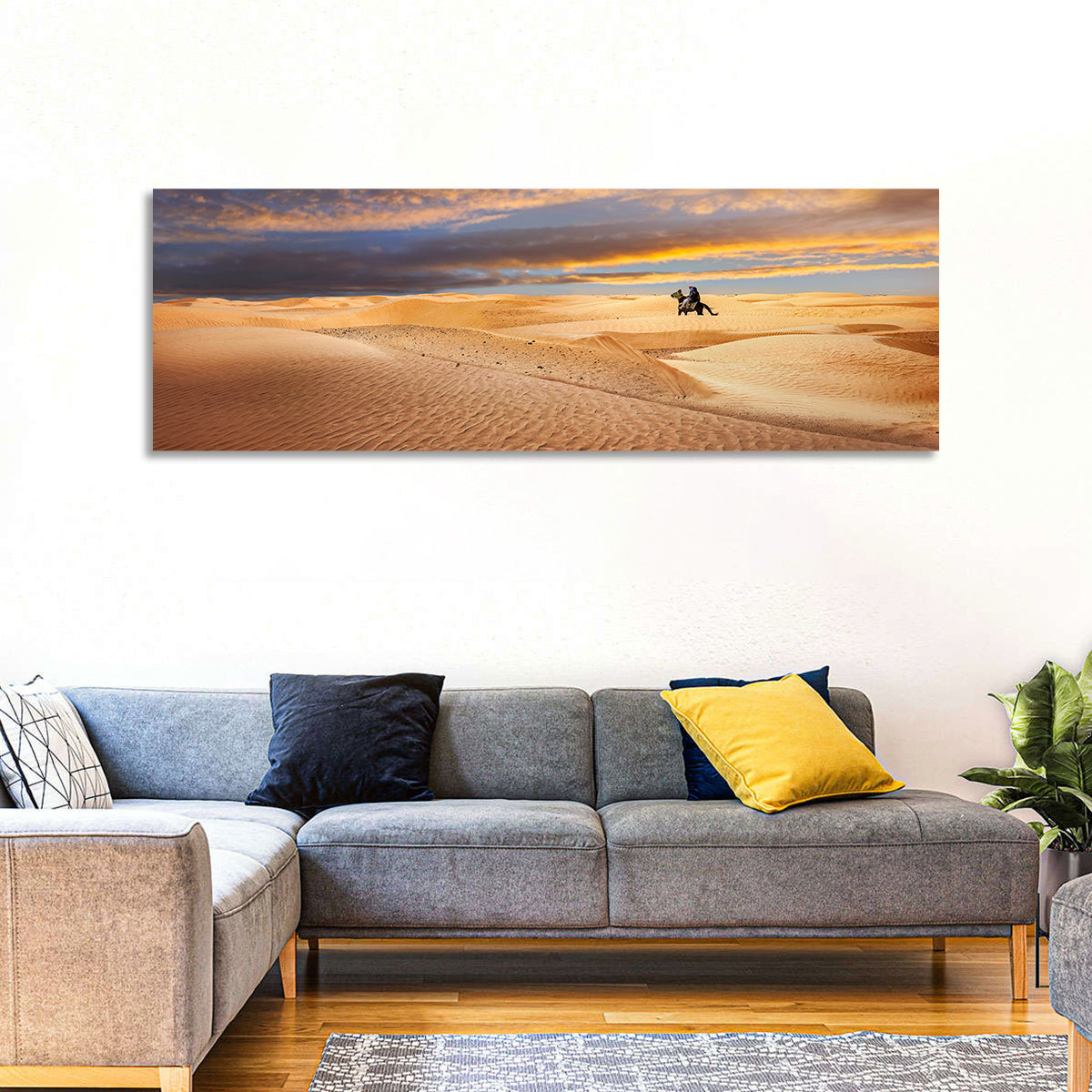 Sahara Camel Rider at Sunset Wall Art