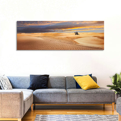 Sahara Camel Rider at Sunset Wall Art