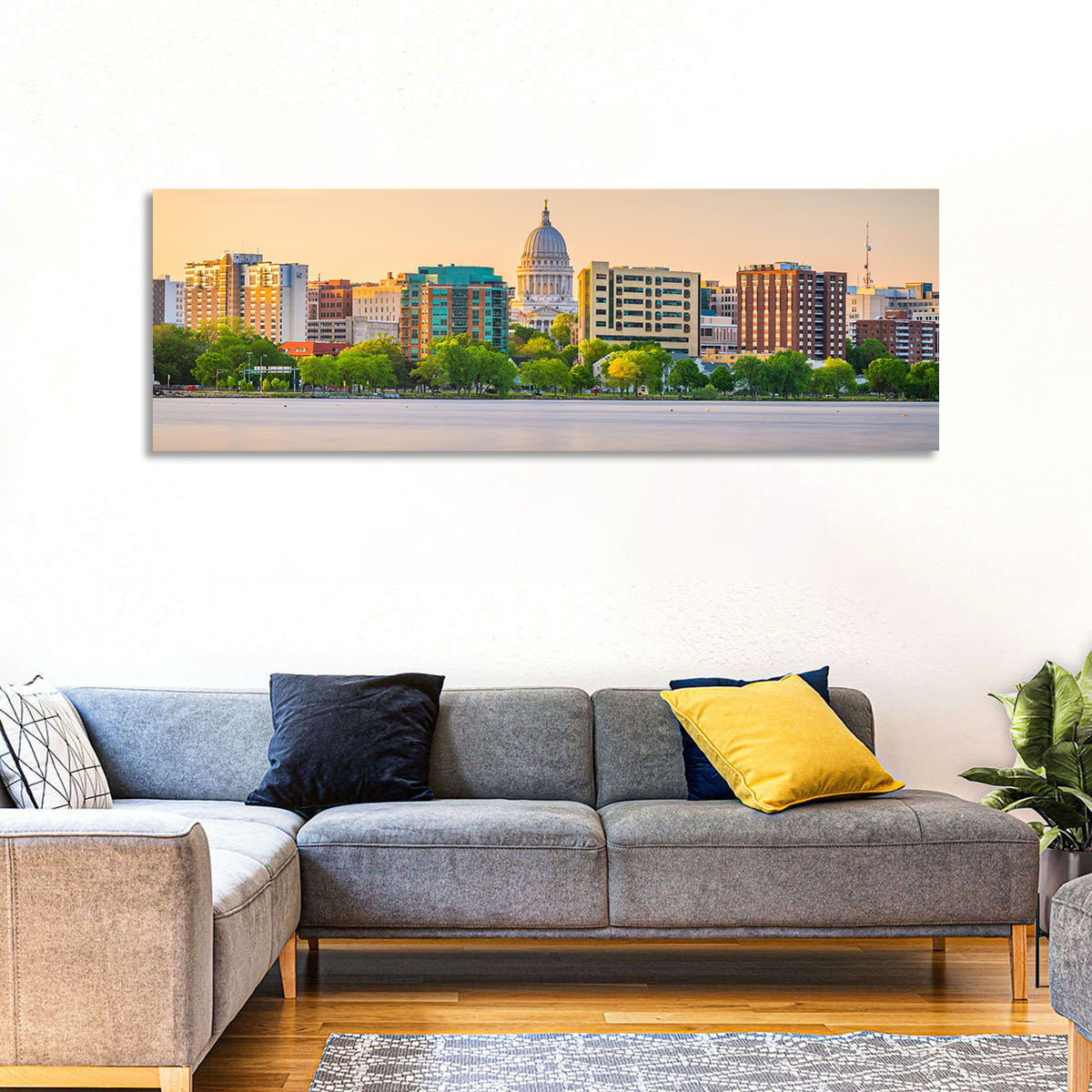 Madison Skyline at Lake Monona Wall Art