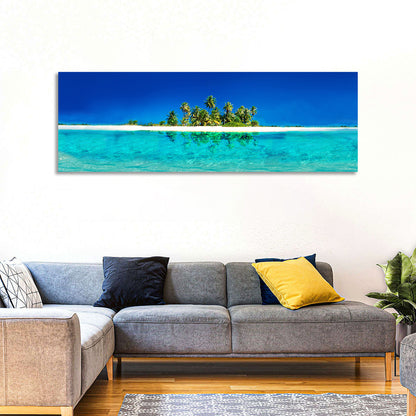 Tranquil Split-level Tropical Island Seascape Wall Art