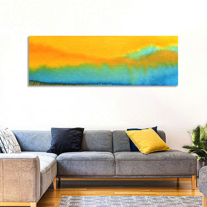 Sunset Horizon Watercolor Wall Art