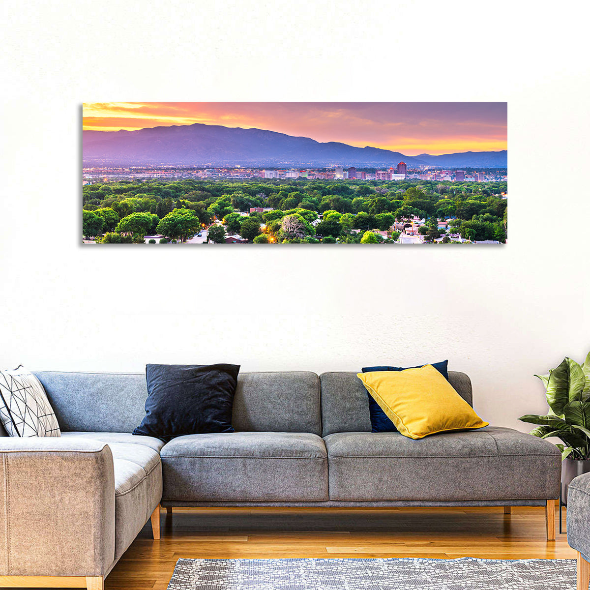Albuquerque Skyline at Dusk Wall Art