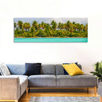 Turquoise Lagoon Palm Tree Beach Wall Art