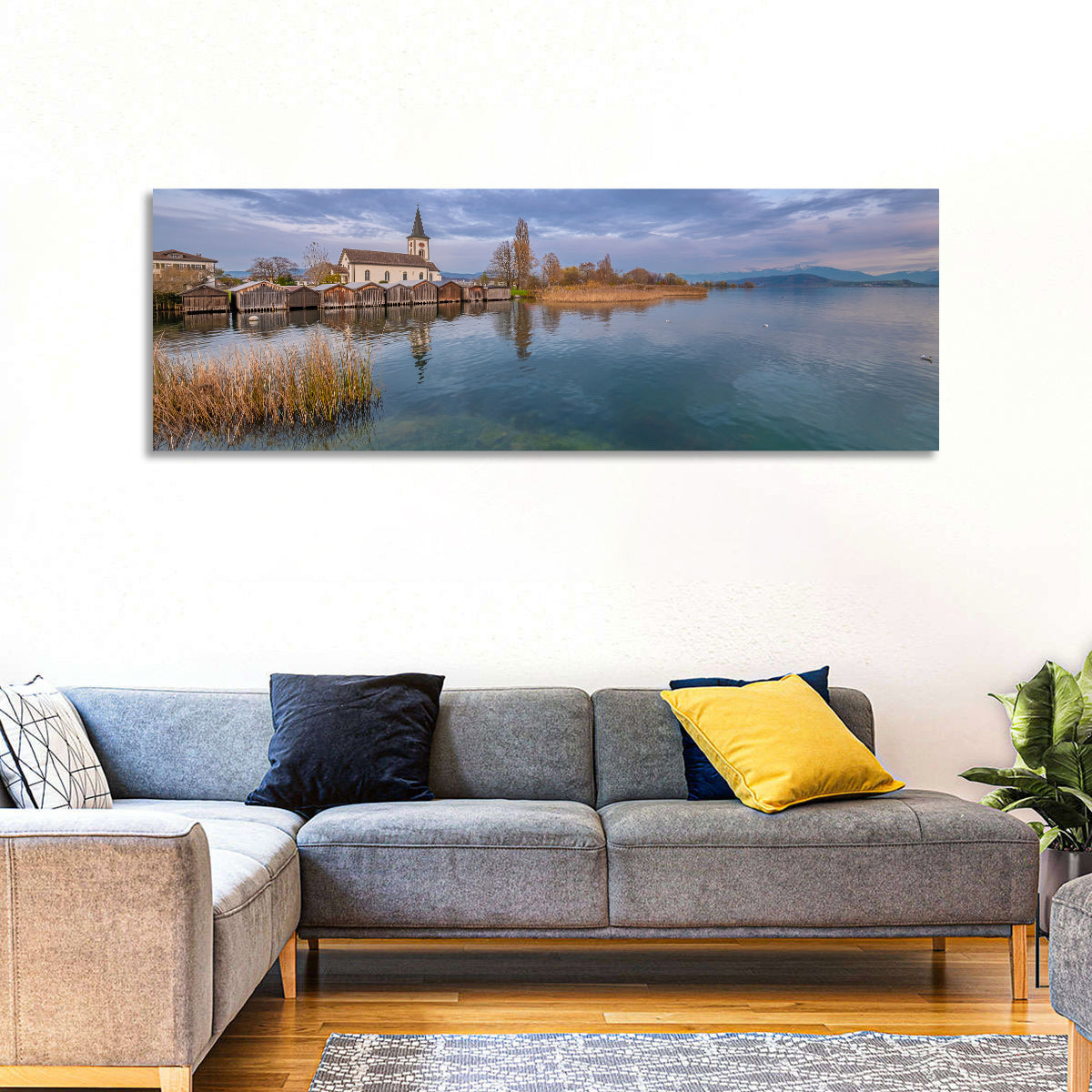 Busskirch Church on Lake Obersee Wall Art