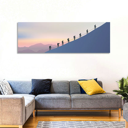 Eight Mountaineers at Dawn Wall Art