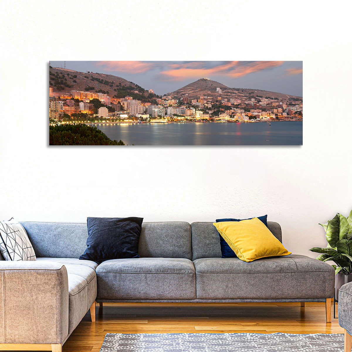 Sarandë Bay at Dusk Wall Art