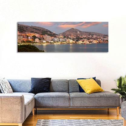 Sarandë Bay at Dusk Wall Art