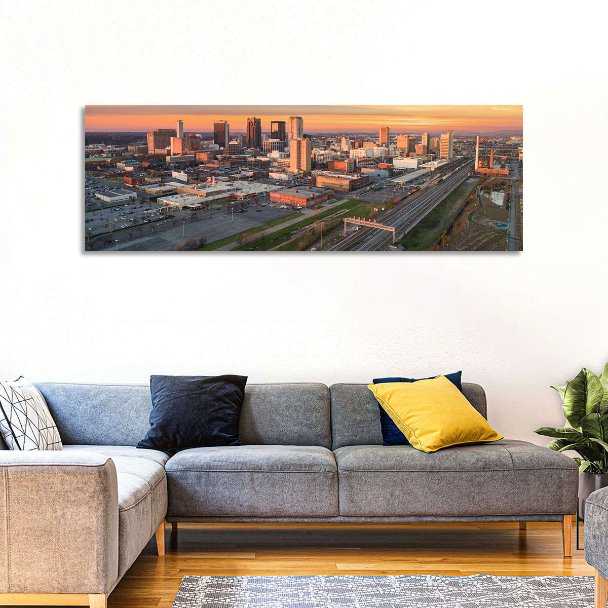 Birmingham Golden Hour Skyline Wall Art