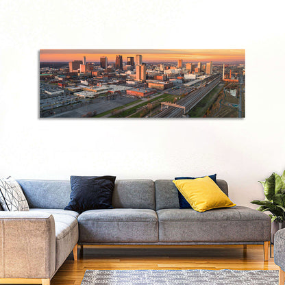 Birmingham Golden Hour Skyline Wall Art
