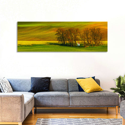 Moravian Wheat Fields with Chapel Wall Art