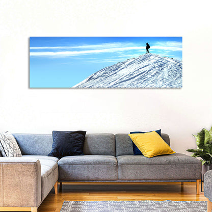 Mountaineer Summit Silhouette Wall Art