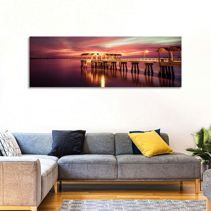 Jekyll Island Pier at Dusk Wall Art