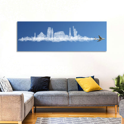 World Tour Cloud Skyline Wall Art