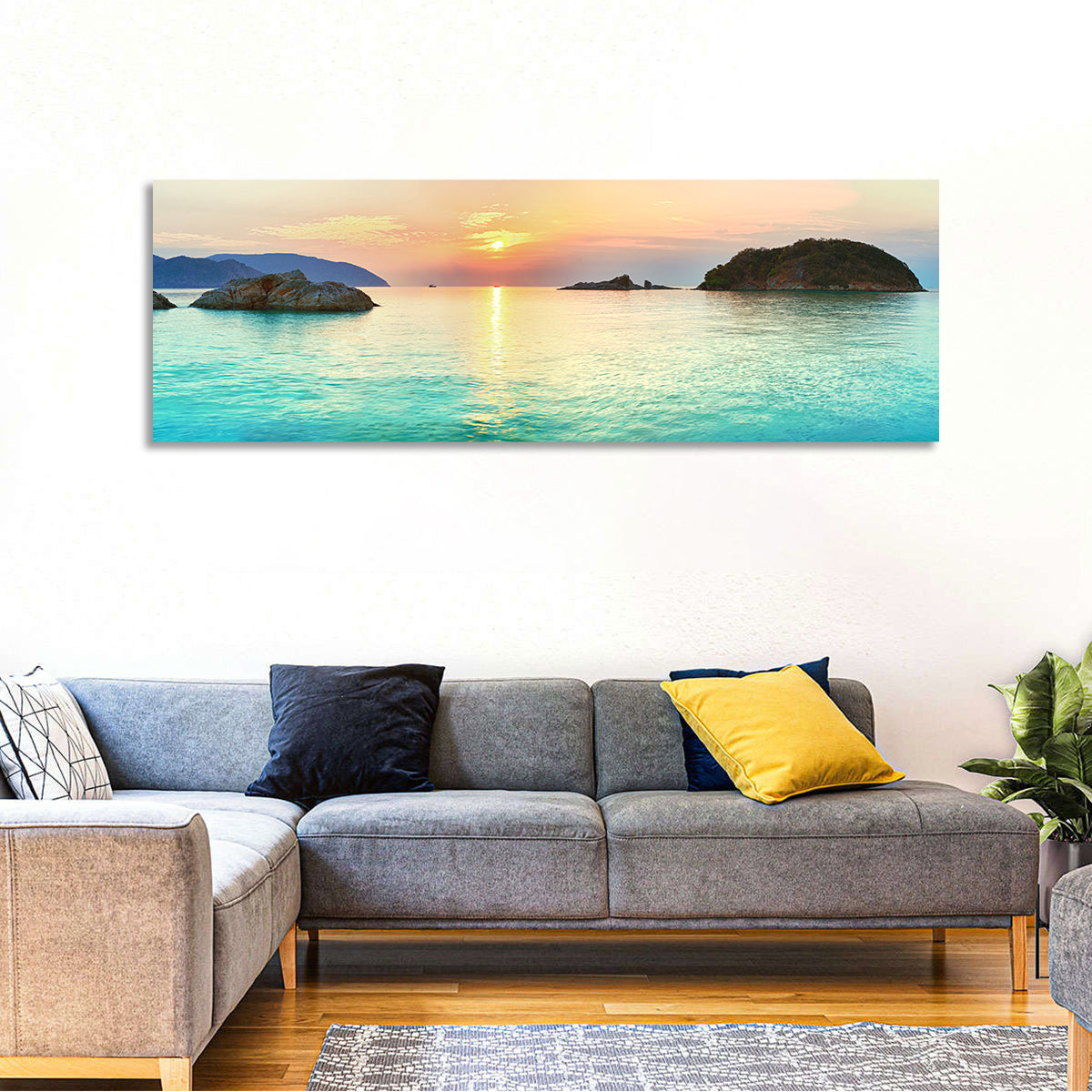 Con Dao Sunrise Over Turquoise Sea Wall Art