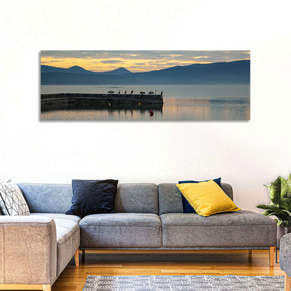 Lake Vrana Pier at Sunset Wall Art