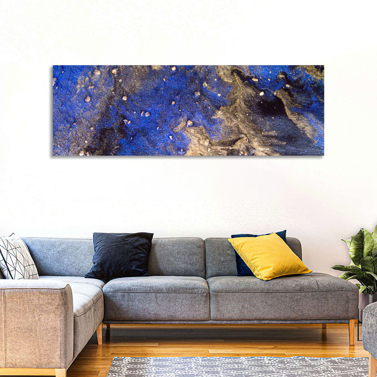 Blue Rush Abstract Wall Art