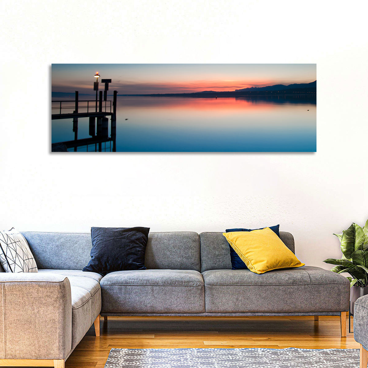 Lake Geneva Sunrise Pier Wall Art