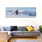 Skier on Snowy Mountain Slope Wall Art