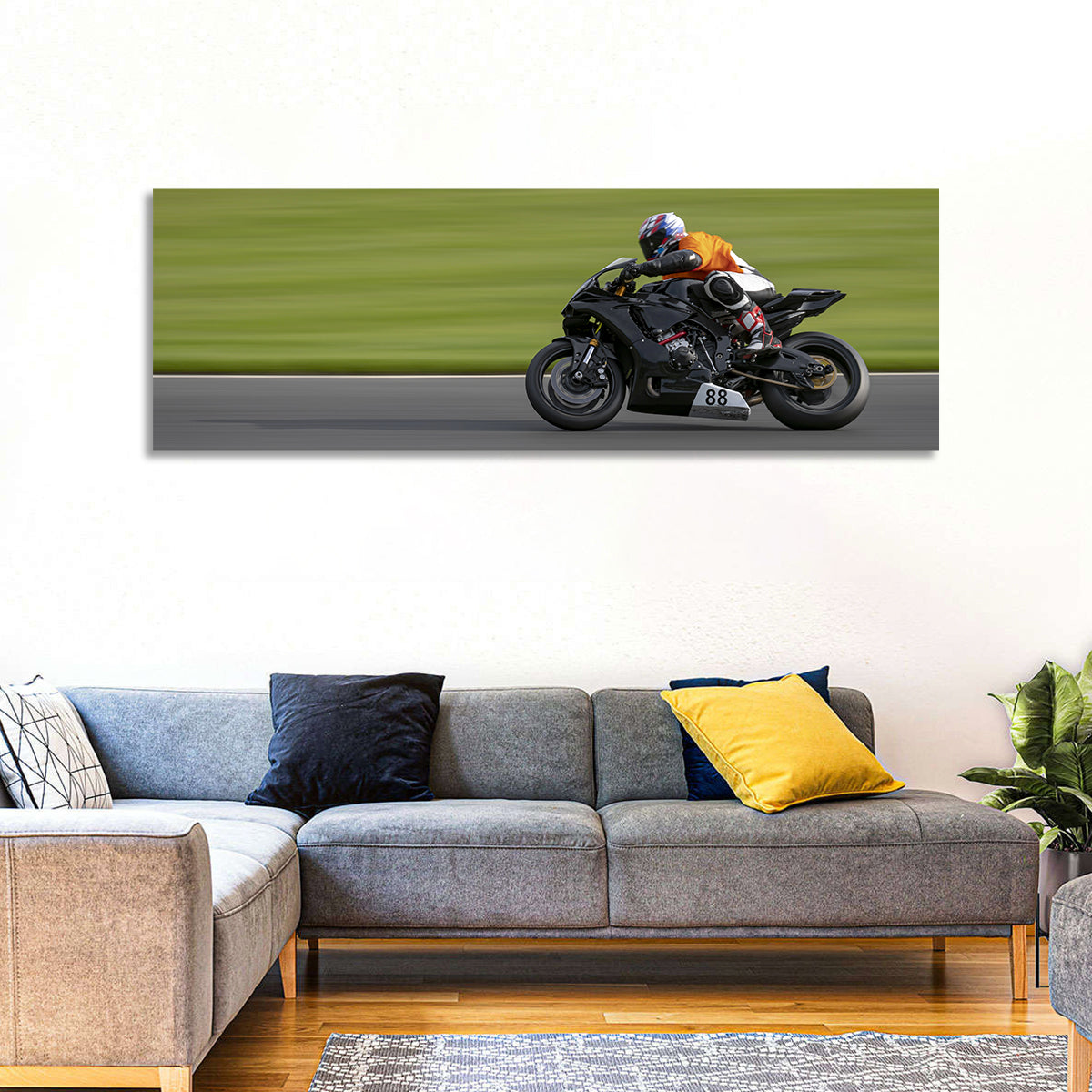 Motorcycle Racer No. 88 Wall Art