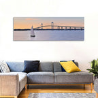 Newport Bridge at Sunset Wall Art