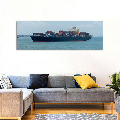 Harbor Container Ship at Sea Wall Art