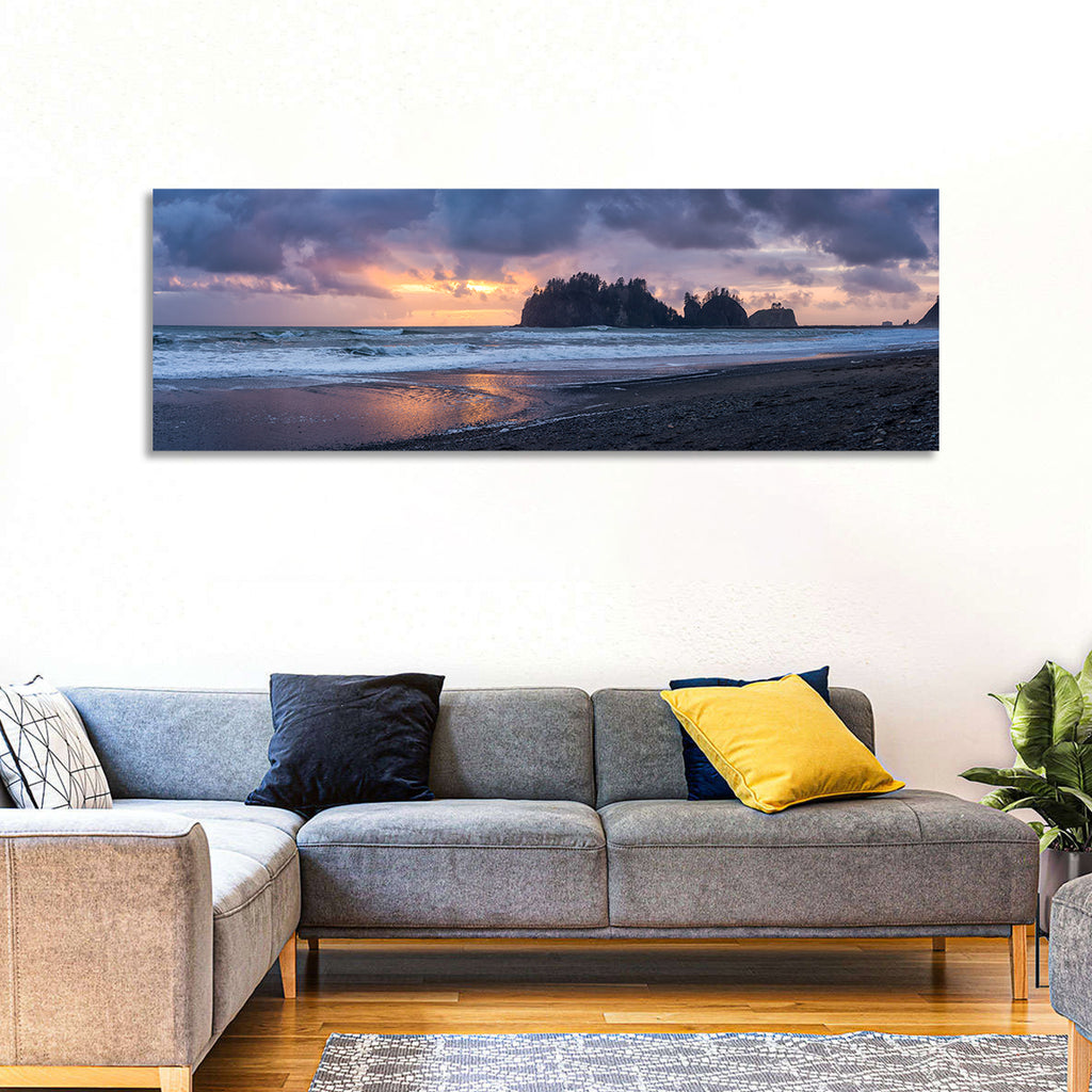 Rialto Beach Sea Stacks at Sunset Wall Art